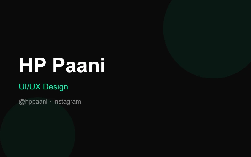 HP Paani