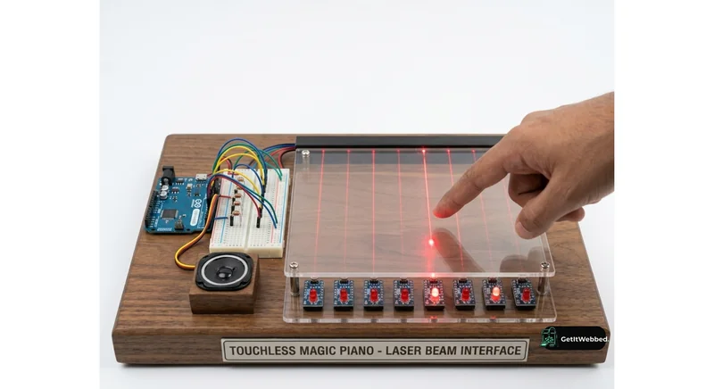 Touchless Magic Piano using Laser Beams
